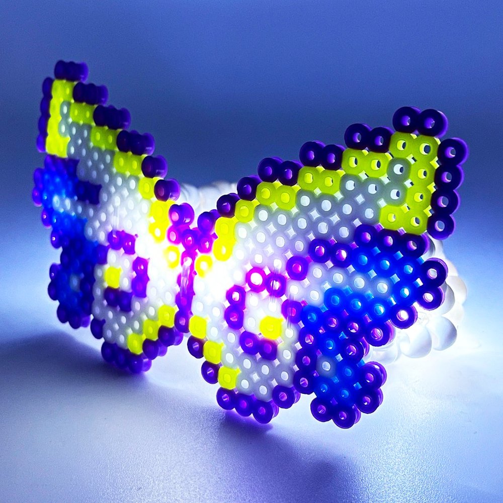 LASR Morpho Magic Light Up Pendant Rave Kandi Bracelet